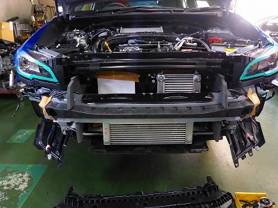 SUBARU WRX　S4　エンジンオイルクーラー＆CVTクーラー取付 その２＆ＦＳＷテスト積込み